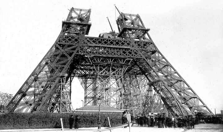 Eiffel Tower under construction