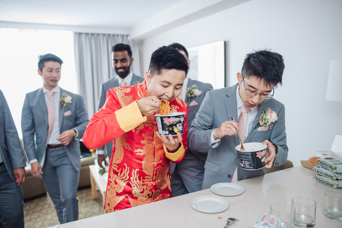 Hot, hot, hot: Spicy food served by the bridesmaids