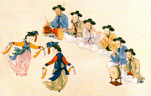 maling af koreanske shamanistiske ritualer