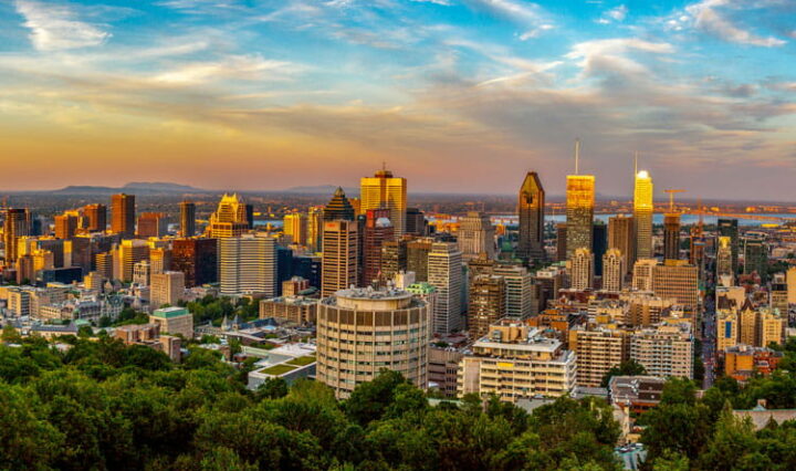 A view of Montreal at Dusk