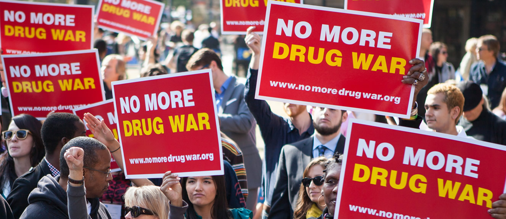 Protest against the war on drugs in America