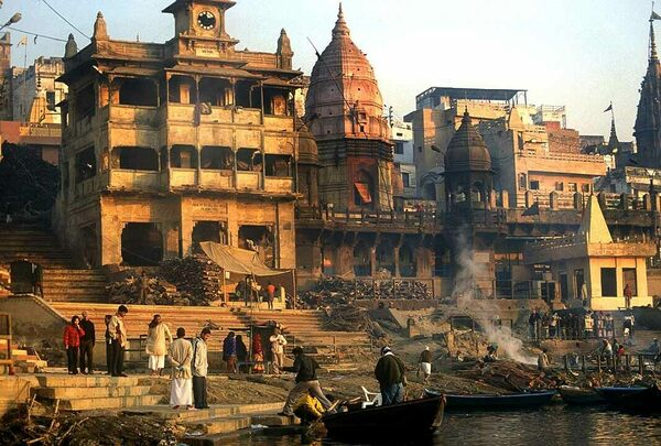Cremation ghat in Varanasi.