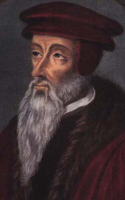 John Calvin, the founder of Calvinism.