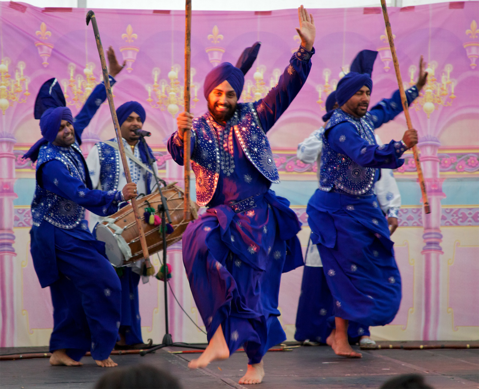 Bhangra dance of the Punjab region.