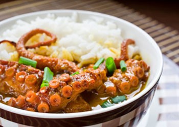 Rice and octopus dish (carry) 