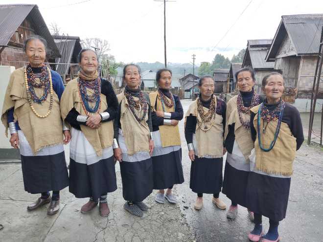 group of apatani women