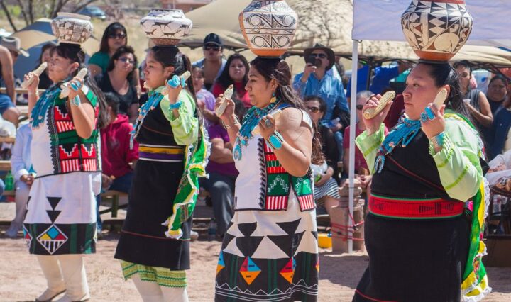 Zuni women perform a pottery dance to celebrate the summer solstice.