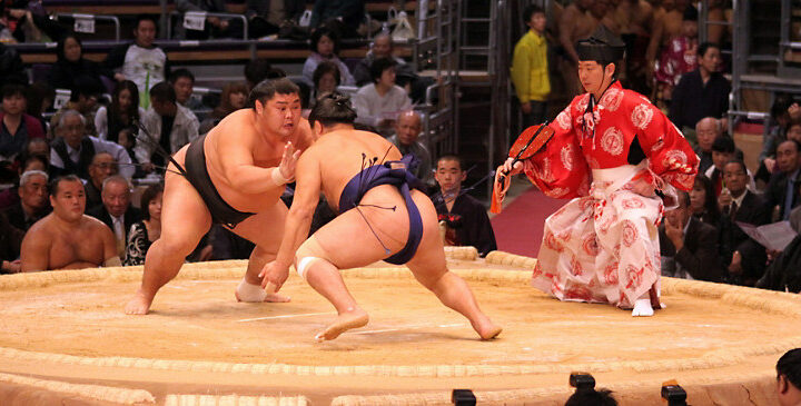 A sumo wrestling match