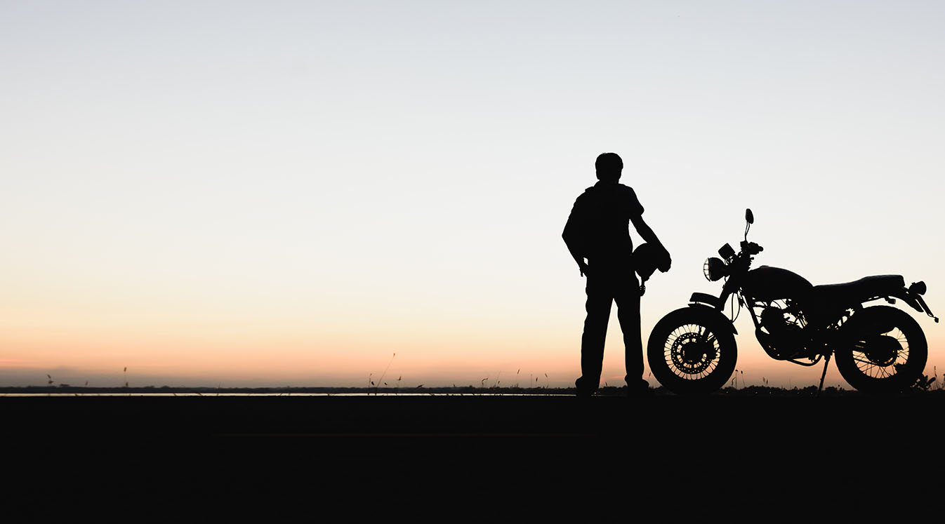 Biker-man-and-motorcycle