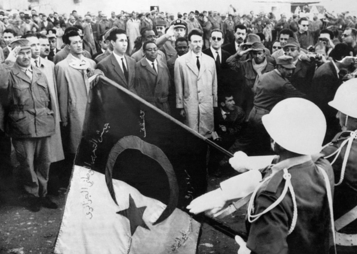 Black and white photo, Algerian independence