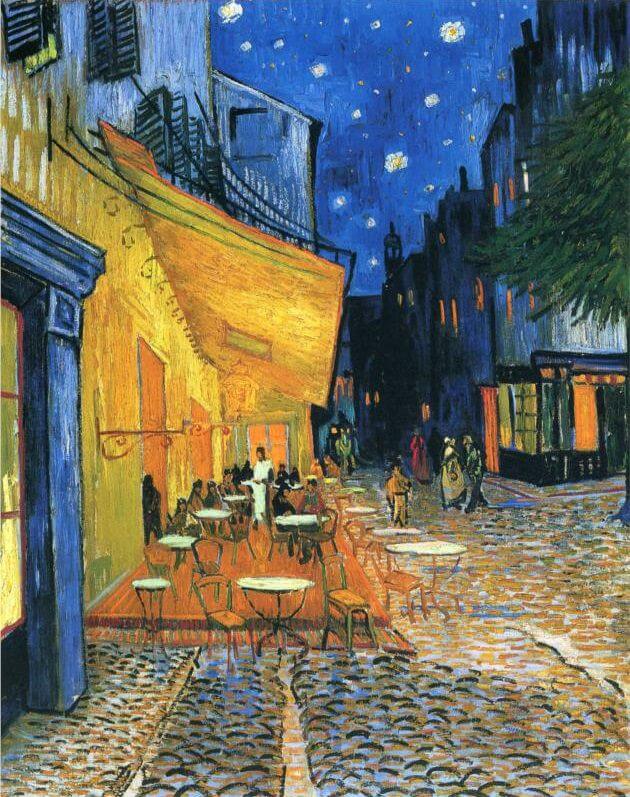 Vincent Van Gogh's Cafe Terrace at Night, 1888