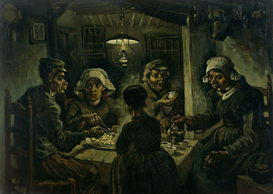 Vincent Van Gogh's painting The Potato Eaters, 1885