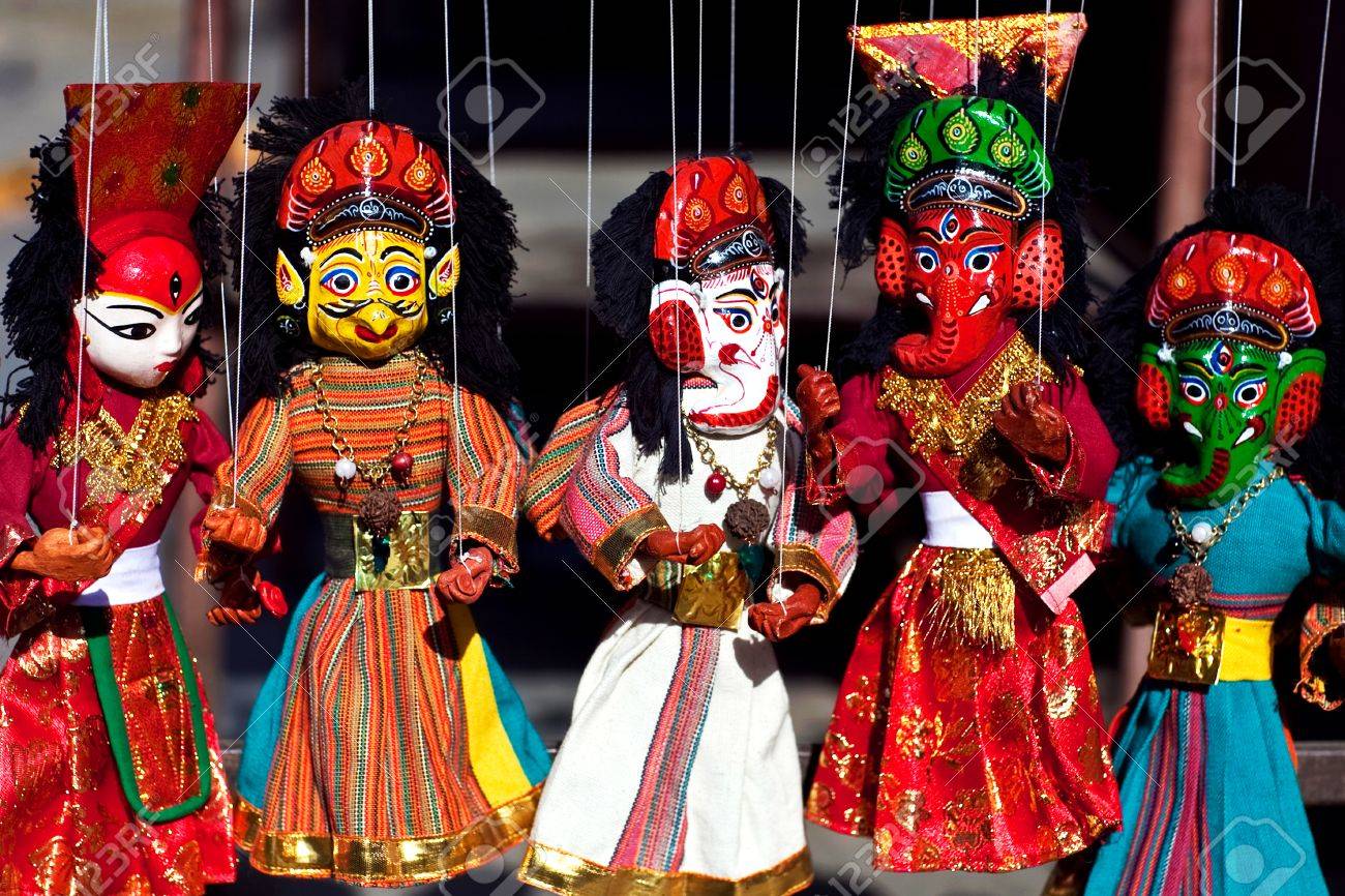 Et dukketeater i Nepal