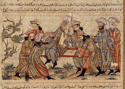 A preserved image of one of the Order of Assassins' missions, killing a noble figure to gain political power.