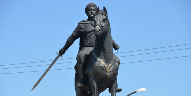 A statue of Seyyid Battal Gazi