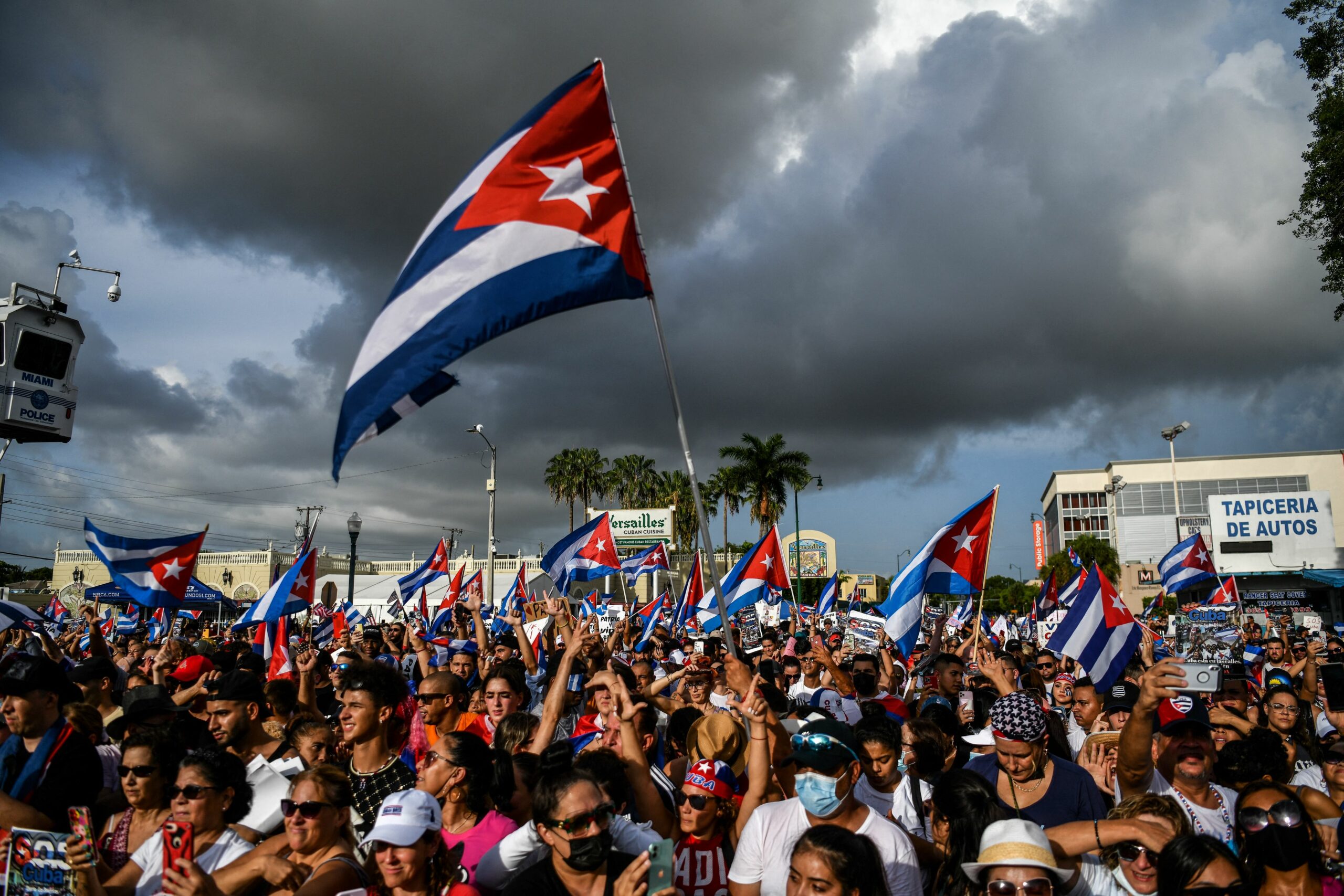 Cuban Protest. American Cuban support. Latin American help needed. Castro Cuba about to be destroyed 