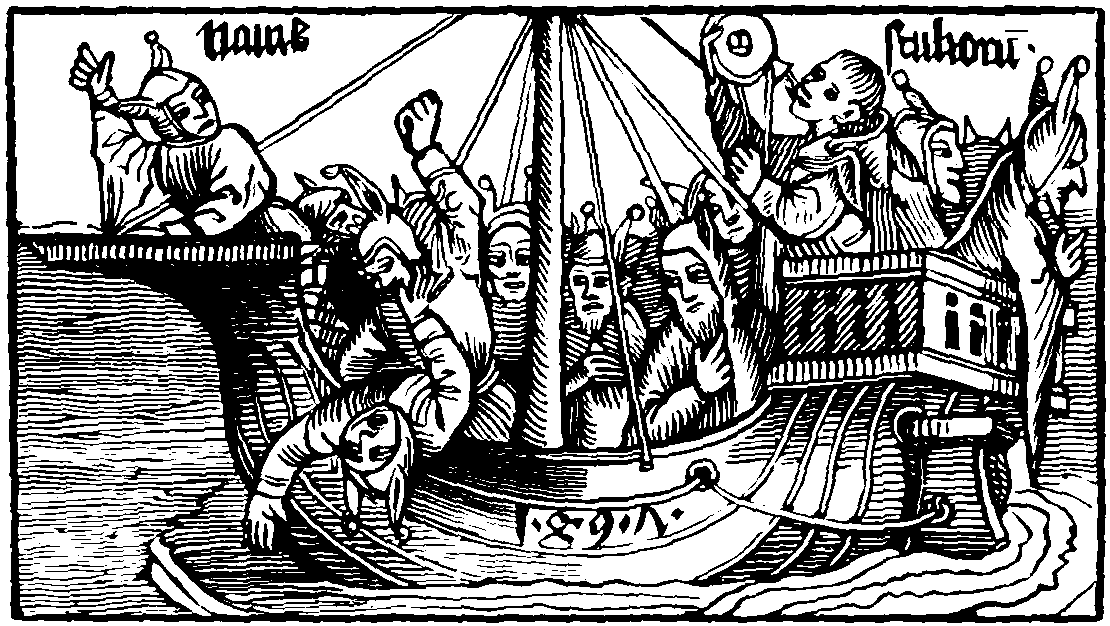 black and white picture of the Ship of fools