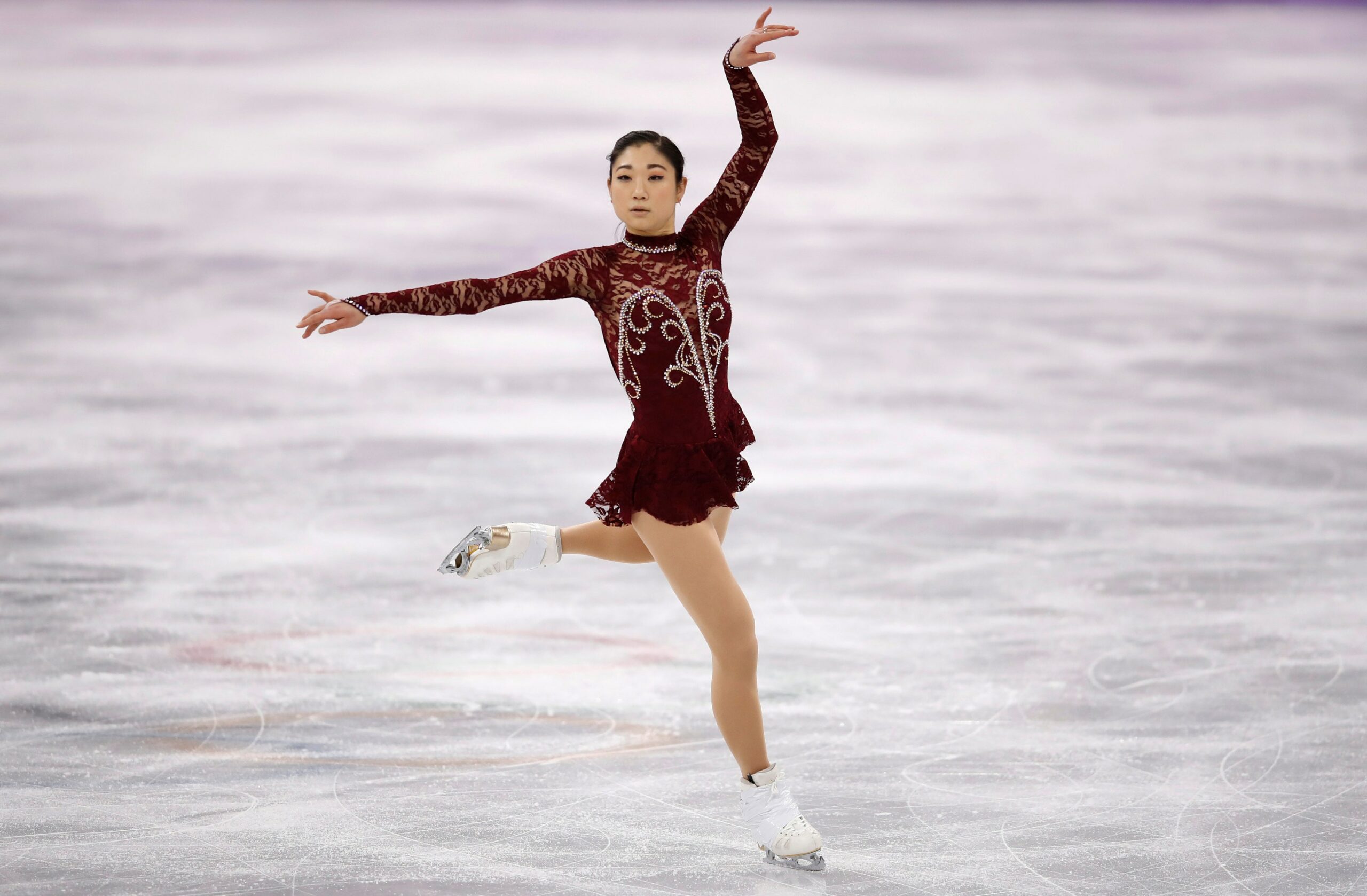 Olympian Mirai Nagasu skating
