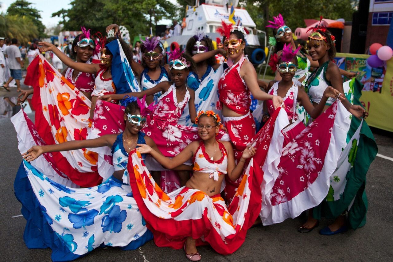 lyse og farverige seychellerne traditionel kjole