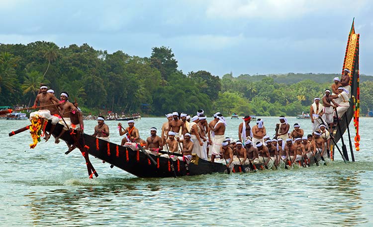 snake boat with over 100 people