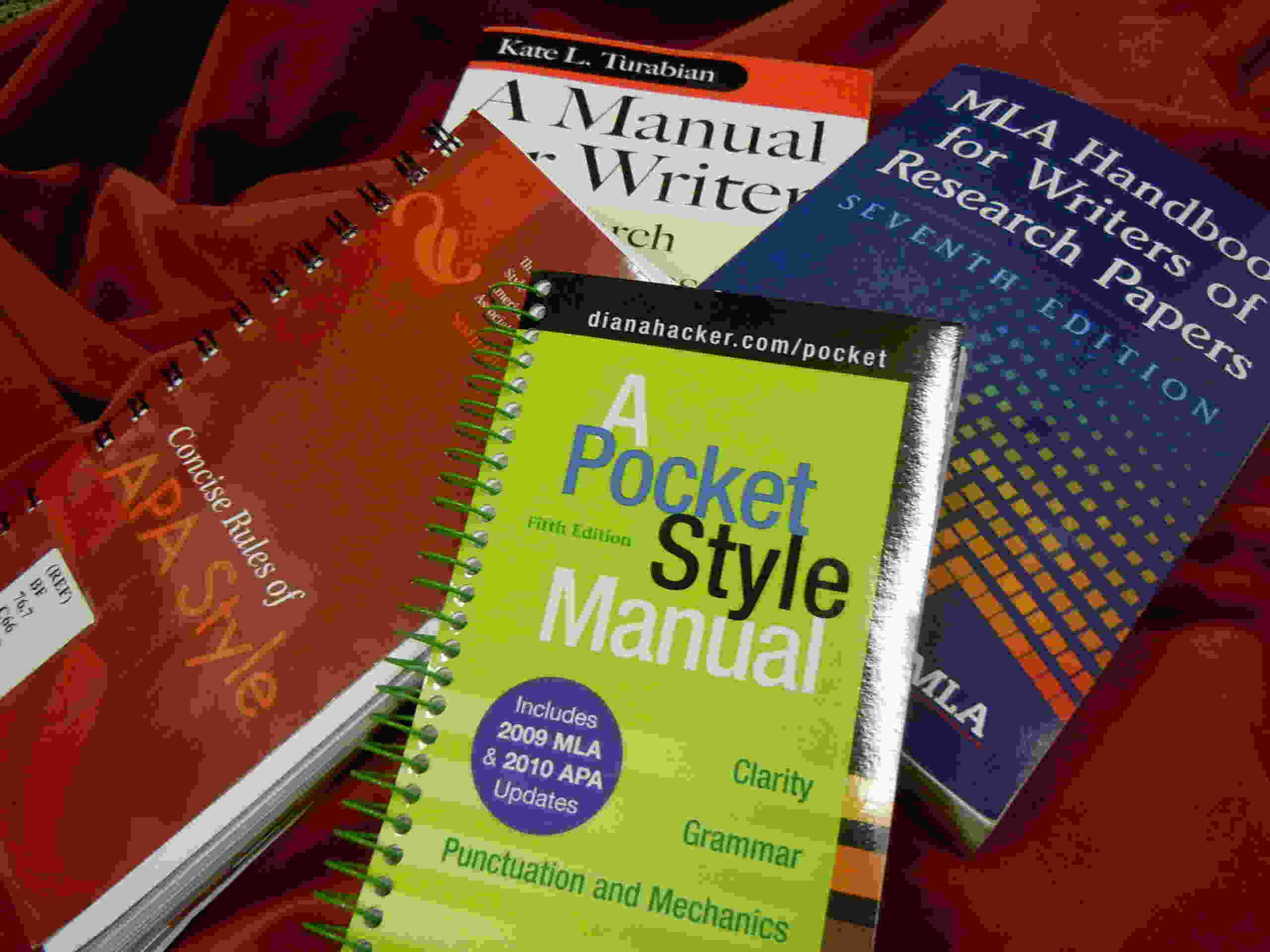 style guide manuals apa, mla