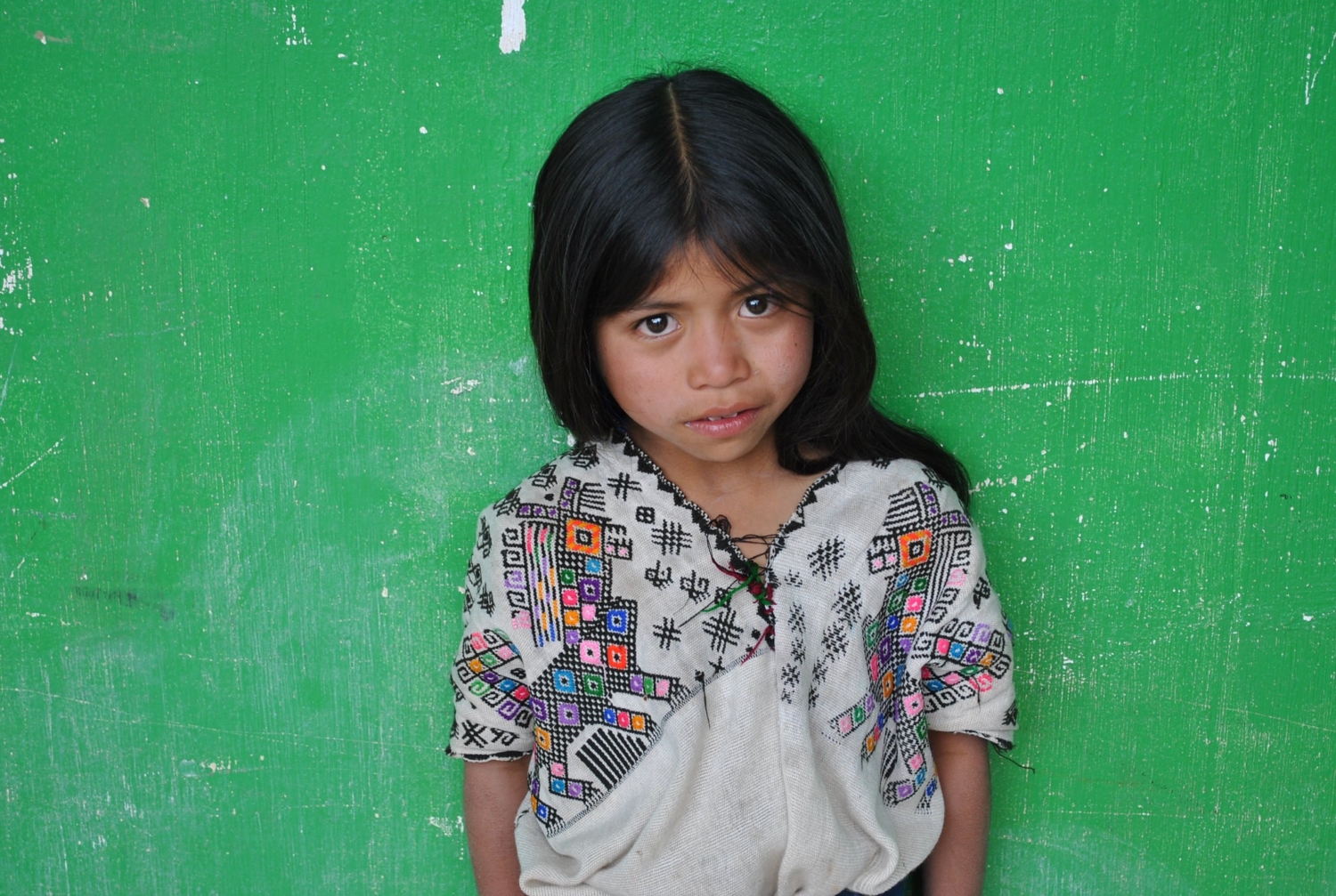 Child Trafficking. Image of an indigenous child staring at the camera. 