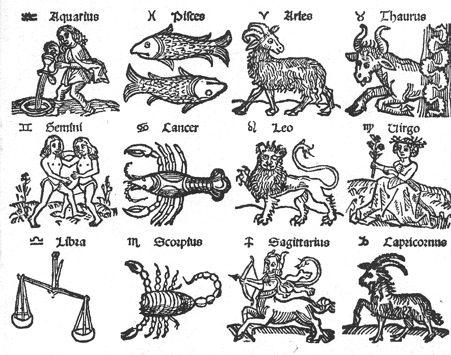 Zodiac Woodcut