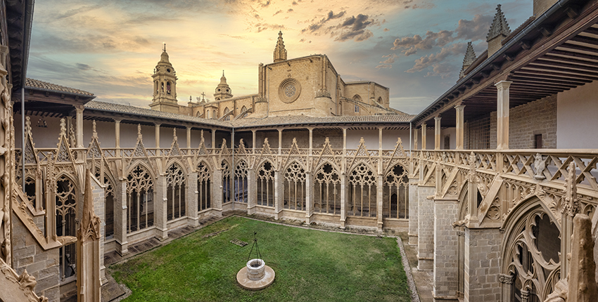 Santa Maria La Real Cathedral in the city of Pamplona, Navara. 