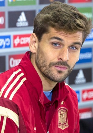 Fernando Llorente- El Rey Leon (The Lion King), a Pamplona native in a football meeting conference. 