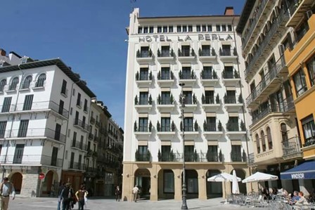 Infamous Hotel La Perla in downtown Pamplona. 