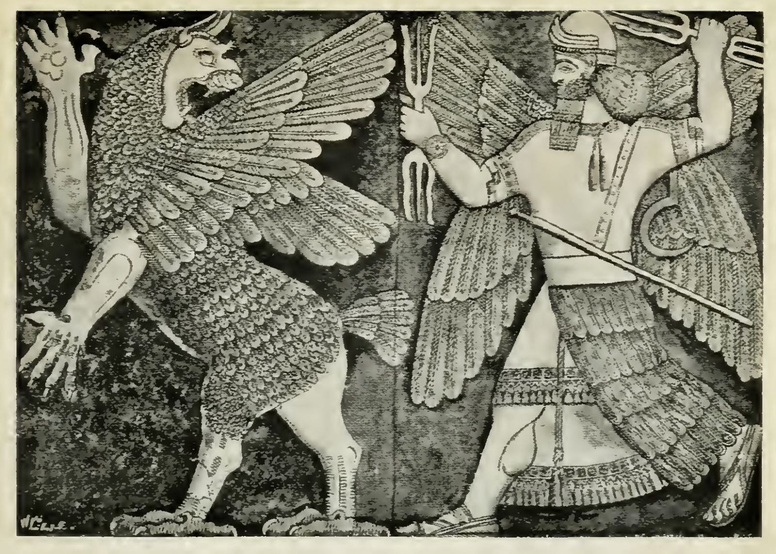marduk killing tiamat with his arrows 