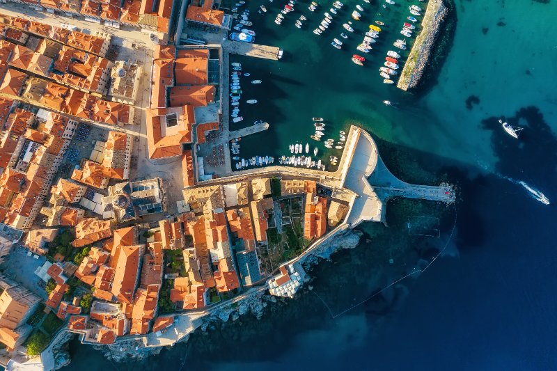 Изглед от въздуха на Дубровник