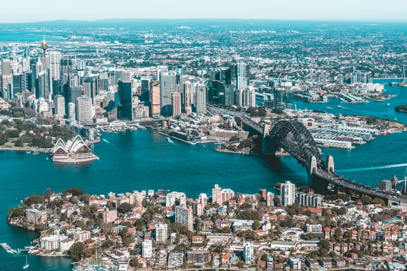 Изглед от въздуха на Сидни