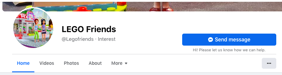 Pagina FB LEGO Friends
