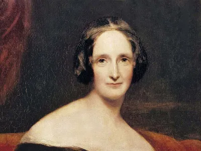 An oil painting depicting Mary Shelley, author of Frankenstein.