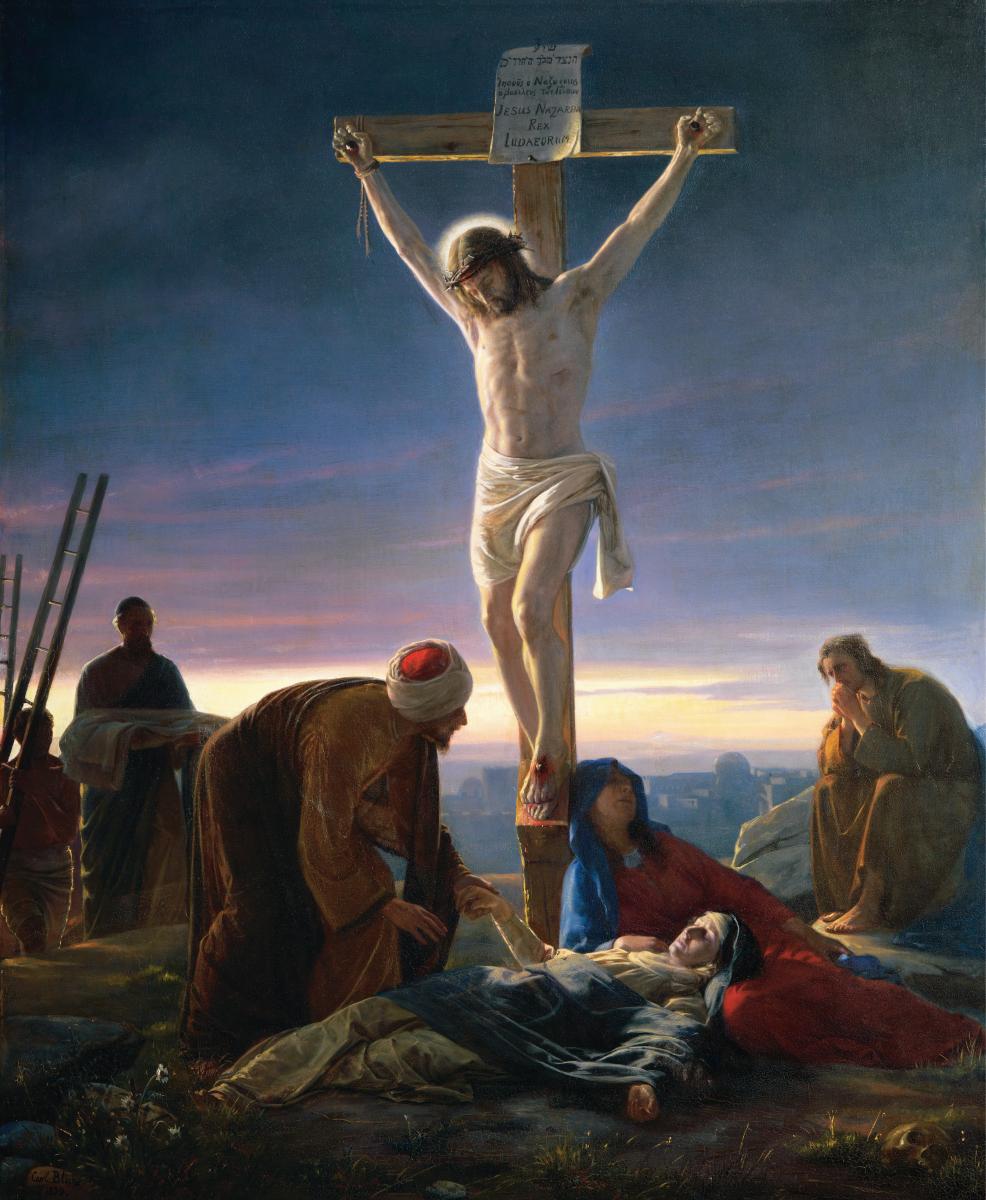 painting christ on the cross