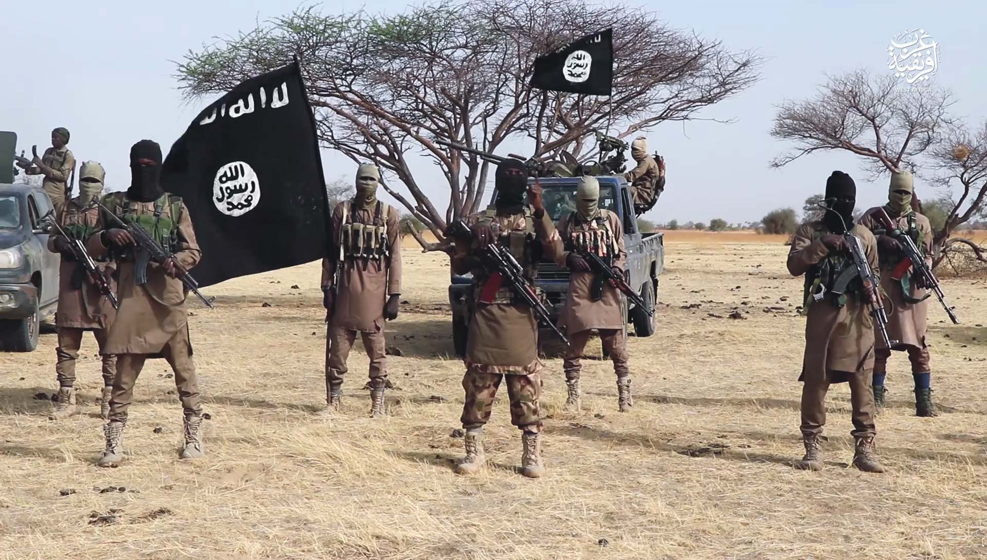 An image of Boko Haram who pledged allegiance to th Islamic state in 2016.